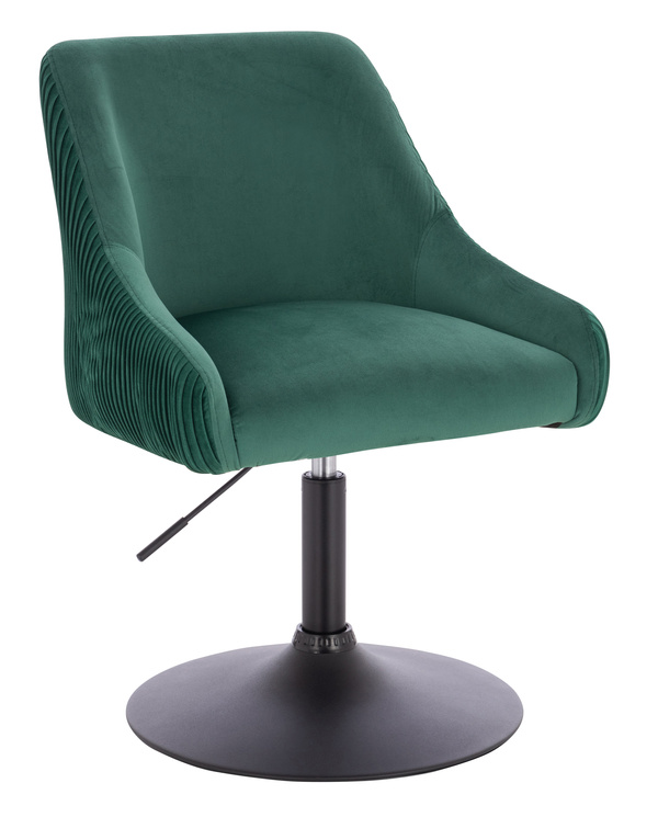 HR920N Scaun Verde din Catifea cu Bază Neagră