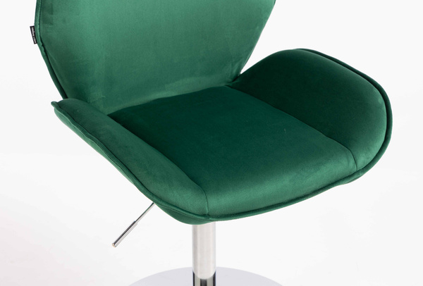 HR350N Scaun Verde din Catifea Bază Cromata