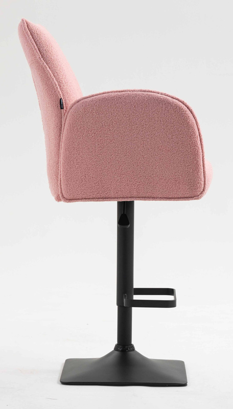 HR280KW Scaun Roz Pudra Boucle cu Bază Neagră