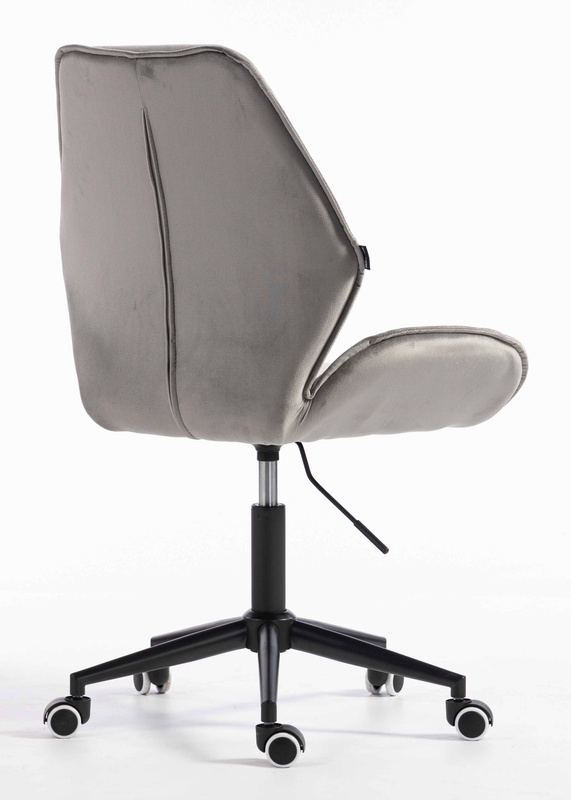 HR350K Scaun Gray din Catifea Bază Neagră