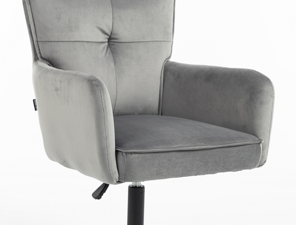 HR250N Scaun Catifea Grafit Bază Neagră