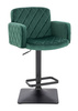 HR802KW Scaun Verde din Catifea cu Bază Neagră