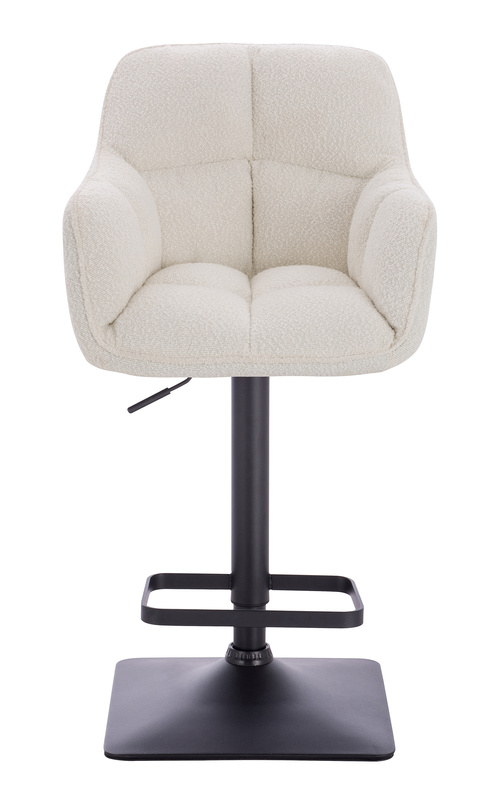 HR550KW Scaun Crem Boucle cu Bază Neagră