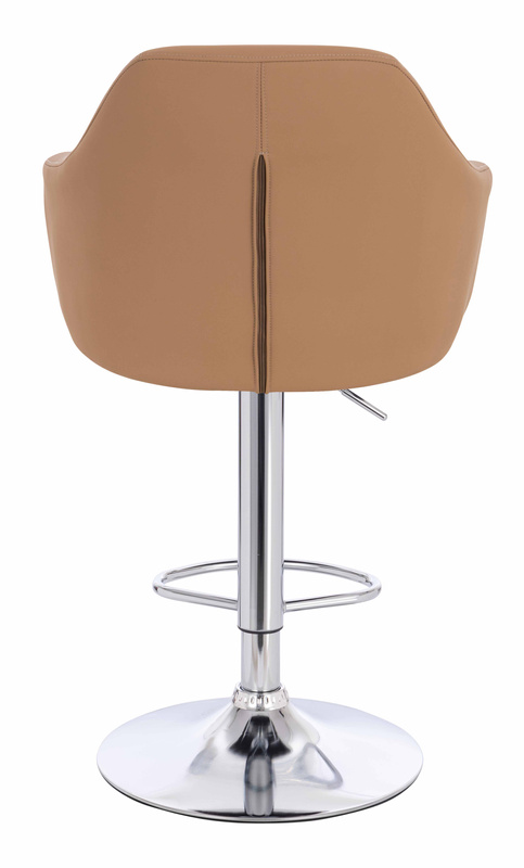 HR831W Scaun Caramel Piele Ecologica Premium Soft cu Bază Cromata