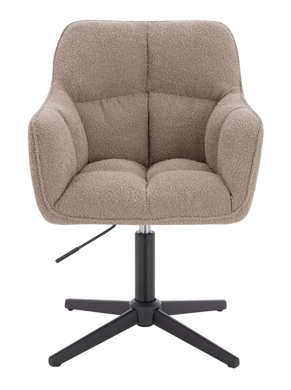 HR550CROSS Scaun Latte Boucle cu Bază Neagră