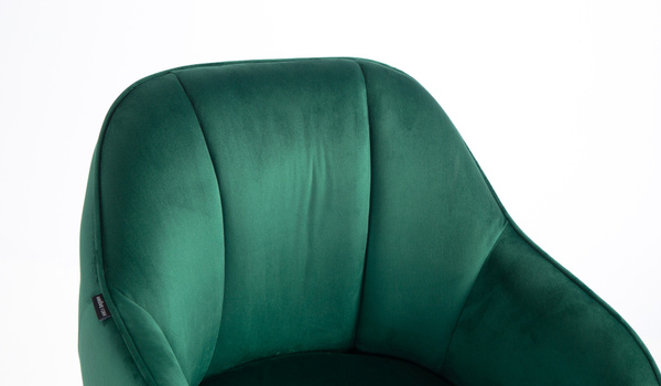 HR2055K Scaun Verde din Catifea cu Bază Aurie