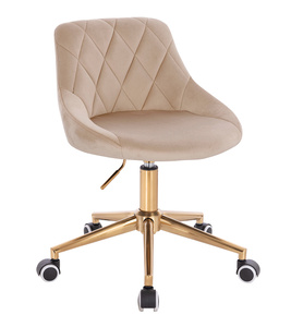 HR1054K Scaun Latte Catifea cu Bază Aurie