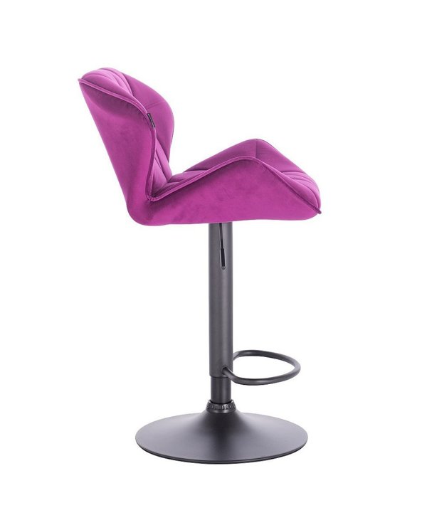 HR111W Scaun Catifea Fucsia Velur cu Bază Neagra